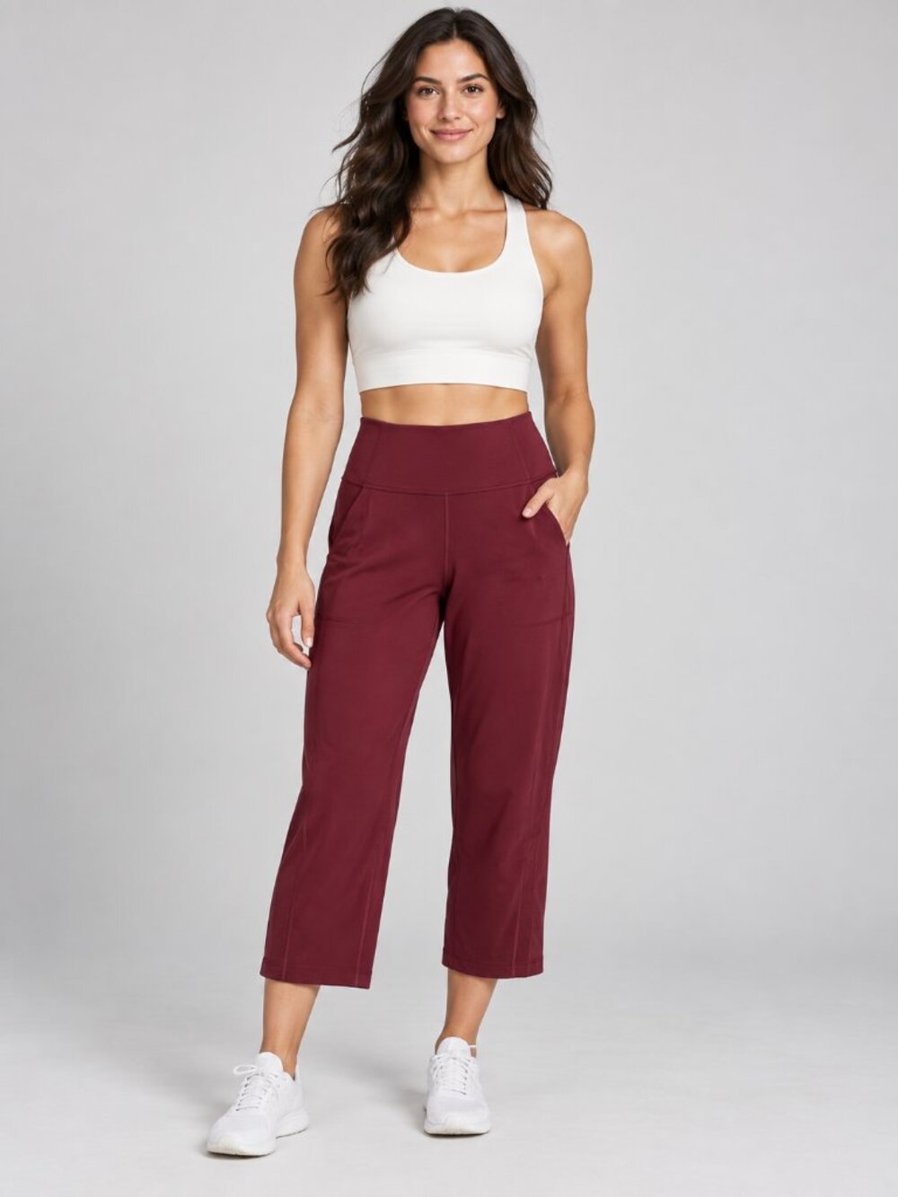 lululemon Burgundy Cropped Athletic Pants